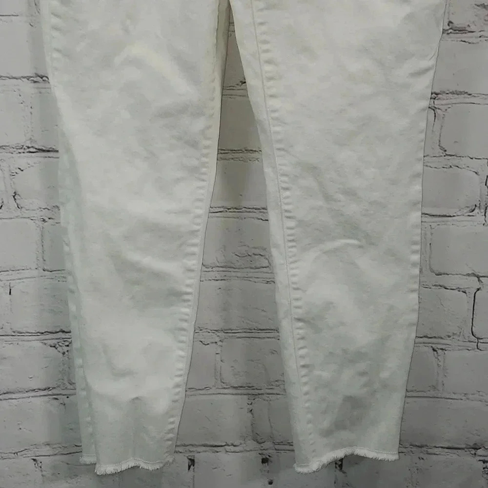 Nine West Gramercy Skinny Capri White Ankle Jeans Size 4 - Picture 3 of 16